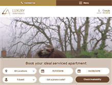 Tablet Screenshot of luxury-serviced-apartments.co.uk